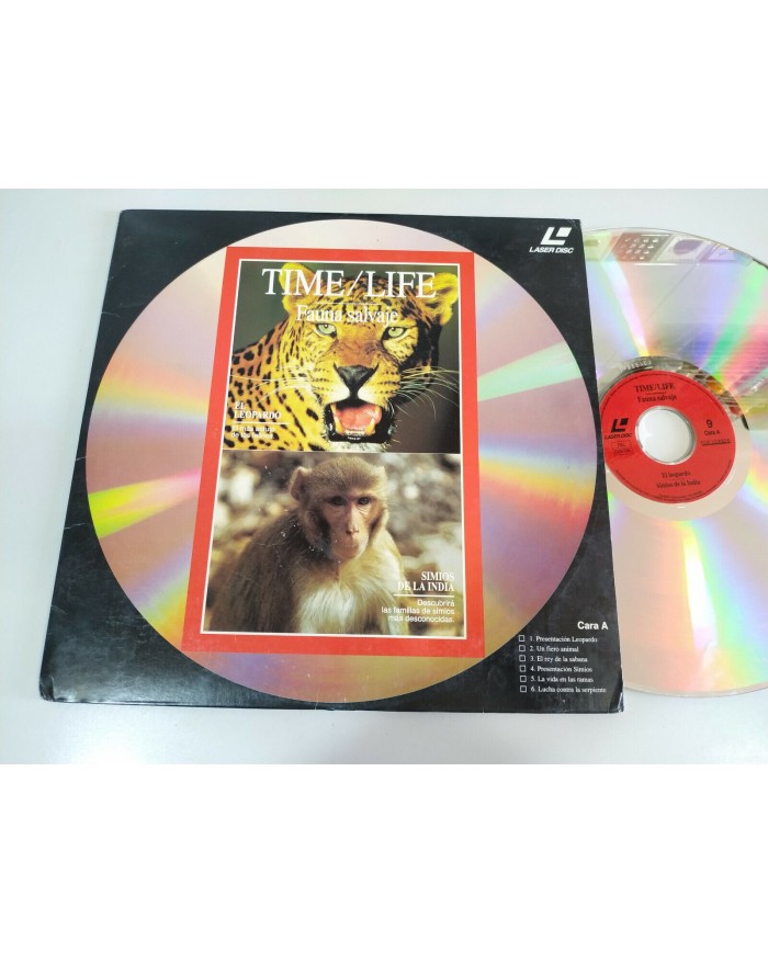 Time life El Leopardo - Simios de la India Leon Avestruz - LASERDISC LD - 2T