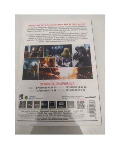 Bron El Puente Segunda Temporadas 2 Completa - DVD Espa?ol Danes Region 2 - 2T