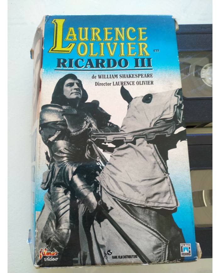 Laurence Olivier Hamlet + Ricardo III Shakespeare - 2 x VHS Espa?ol - 3T