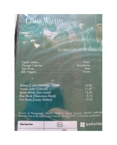 Cedar Walton Quartet Recorded Live Umbria Fest Jazz - DVD Region All Nuevo 2T