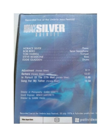 Horace Silver Quintet Live At Umbria Festival Jazz - DVD Region All Nuevo 2T