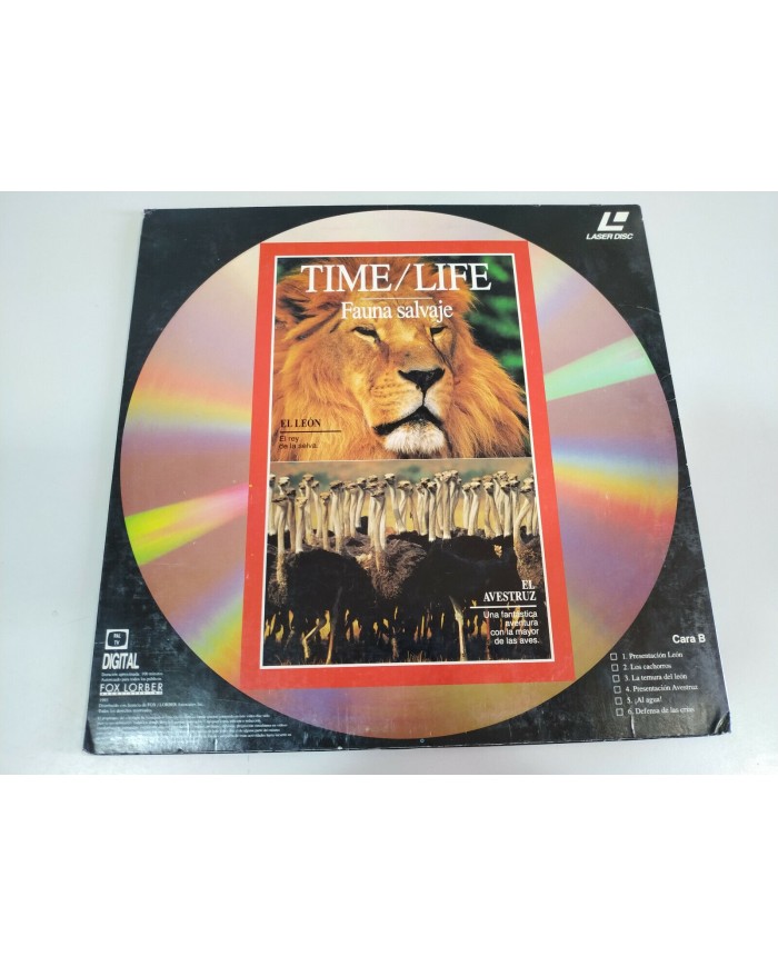 Time life El Leopardo - Simios de la India Leon Avestruz - LASERDISC LD - 2T