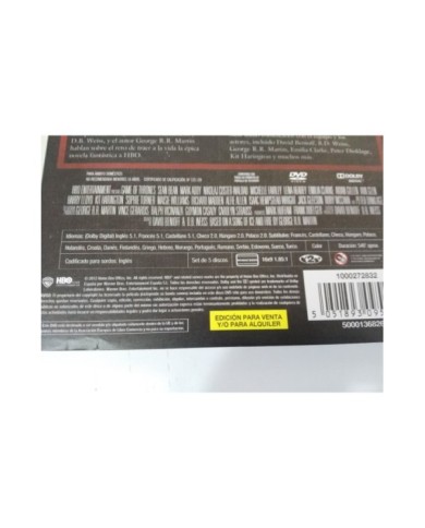 JUEGO DE TRONOS TEMPORADA 1 PRIMERA DELUXE EDIT - 5 DVD ESPA?OL ENGLISH - 5T