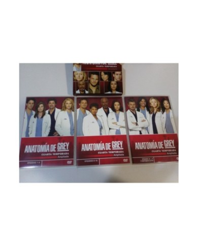 ANATOMIA DE GREY CUARTA TEMPORADA 4 AMPLIADA 5 X DVD + EXTRAS Espa?ol Ingles AM