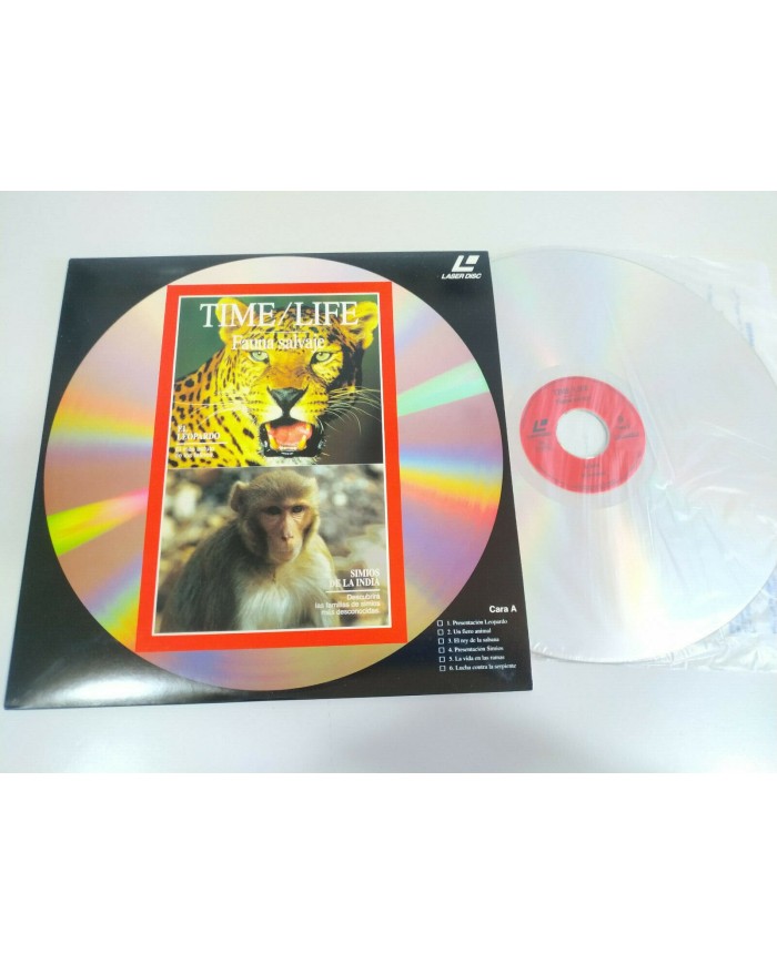 Time life El Leopardo - Simios de la India Leon Avestruz - LASERDISC LD - 2T