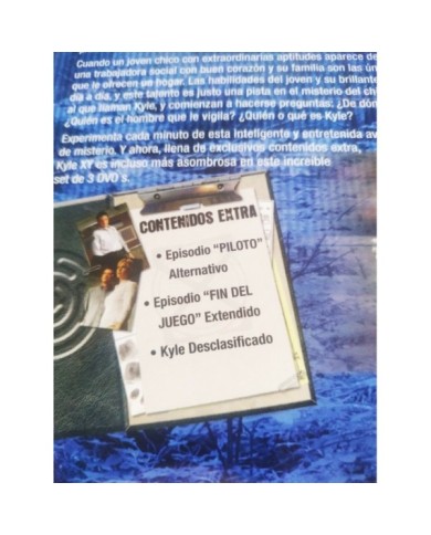 Kyle XY Desclasificado Primera Temporada Completa - 3 x DVD Espa?ol Ingles - 3T