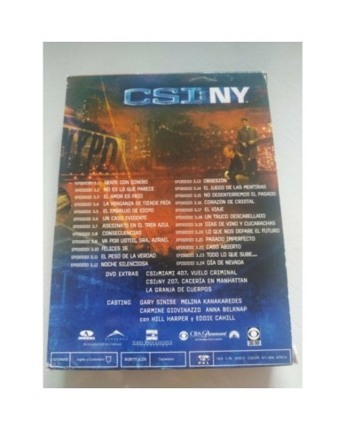 CSI:NY CSI New York Tercera Temporada - DVD Espa?ol Ingles Region 2 - 3T