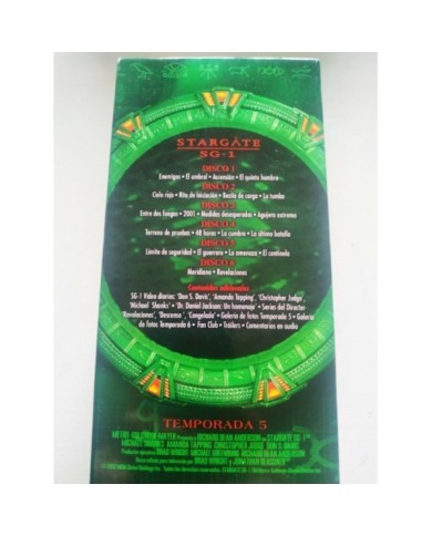 Stargate Sg 1 Temporada 5 Richard Dean - DVD Espa?ol Ingles Region 2 - 3T