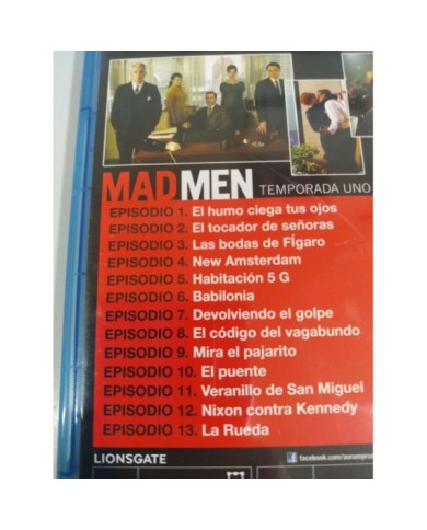Mad Men Primera Temporada 1 Completa - Blu-Ray Espa?ol Ingles Region B - 3T