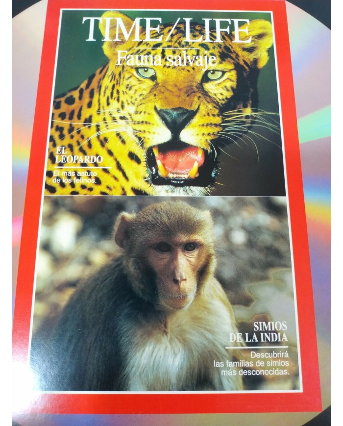 Time life El Leopardo - Simios de la India Leon Avestruz - LASERDISC LD - 2T