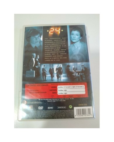 24 Segunda Temporada 1 Completa Kiefer Sutherland - 6 x DVD Espa?ol Ingles - 3T