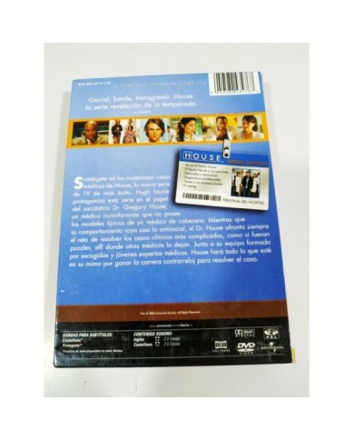 House M.D. Primera Temporada 1 Completa - 6 x DVD Espa?ol Ingles - 3T