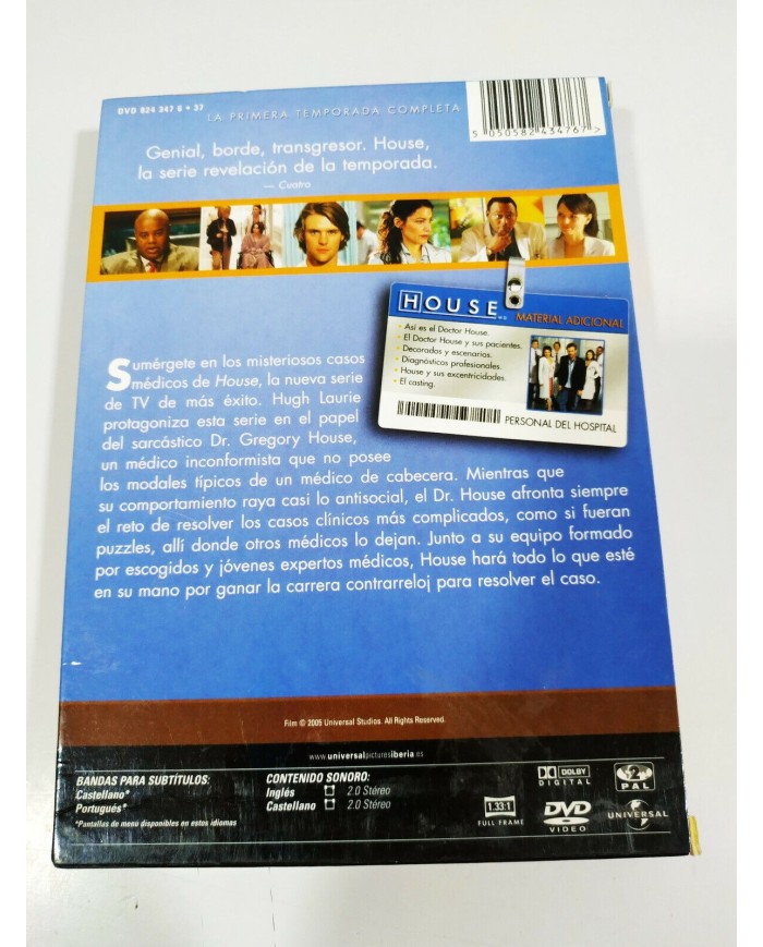 House M.D. Primera Temporada 1 Completa - 6 x DVD Espa?ol Ingles - 3T