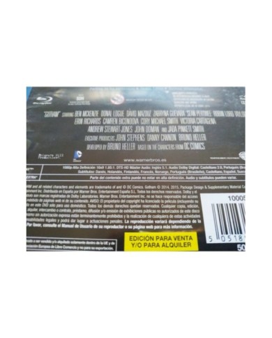 Gotham Primera Temporada 1 Completa - 4 x Blu-Ray Espa?ol Ingles - 3T