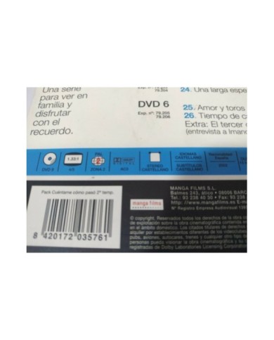 CUENTAME COMO PASO Temporada 2 Completa 6 DVD Edicion Desplegable caja carton Am