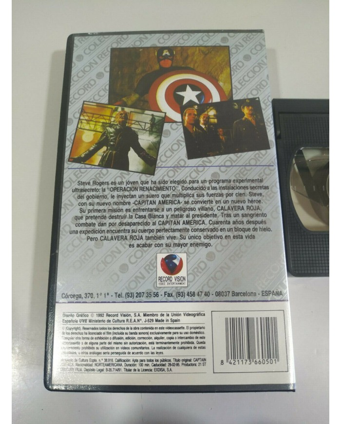 Capitan America Matt Sallinger 1992 - VHS Cinta Tape Espa?ol - 3T