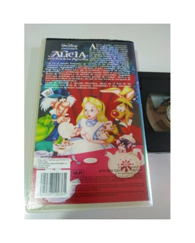 ALICIA EN EL PAIS DE LAS MARAVILLAS WALT DISNEY - VHS CINTA TAPE CASTELLANO 3T