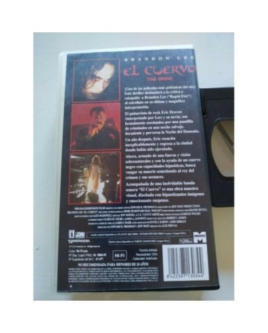 El Cuervo The Crow Brandon Lee Alex Proyas - VHS Cinta Tape Espa?ol - 3T