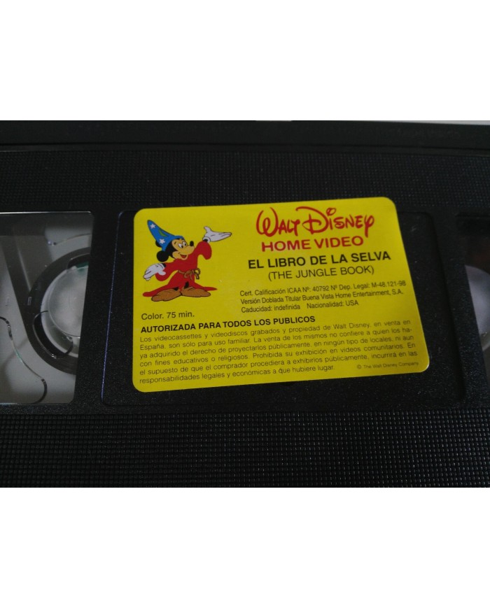 EL LIBRO DE LA SELVA LOS CLASICOS DE WALT DISNEY - VHS CINTA TAPE CASTELLANO 3T