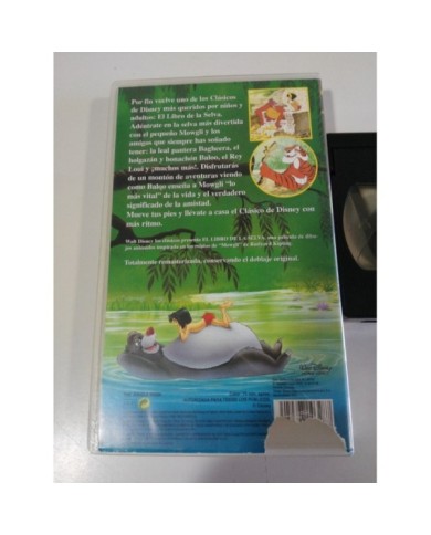 EL LIBRO DE LA SELVA LOS CLASICOS DE WALT DISNEY - VHS CINTA TAPE CASTELLANO 3T