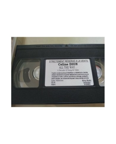 Celine Dion All The Way A Decade Of Song & Video - VHS Cinta Tape V.O. - 4T