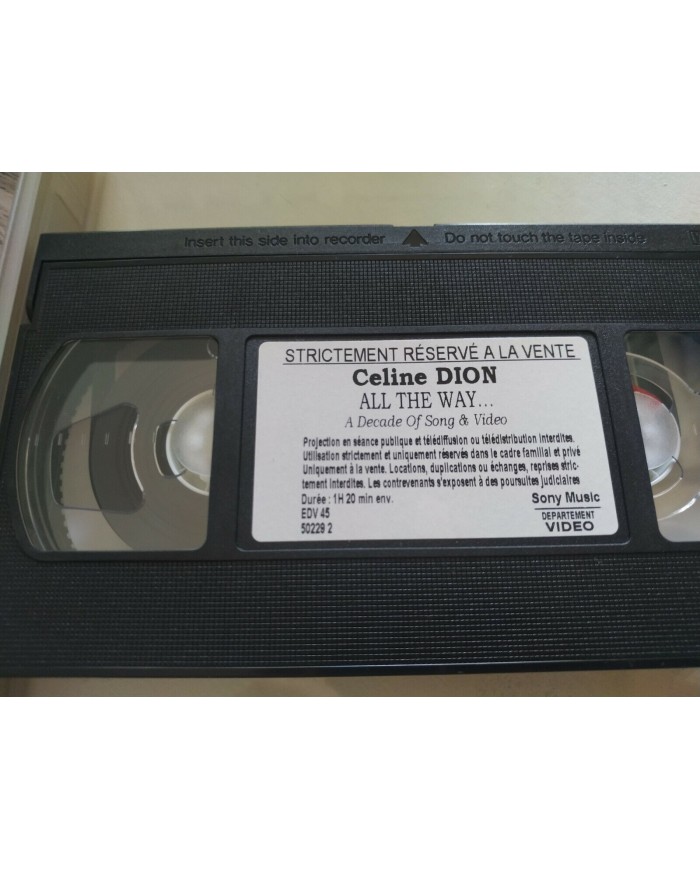 Celine Dion All The Way A Decade Of Song & Video - VHS Cinta Tape V.O. - 4T