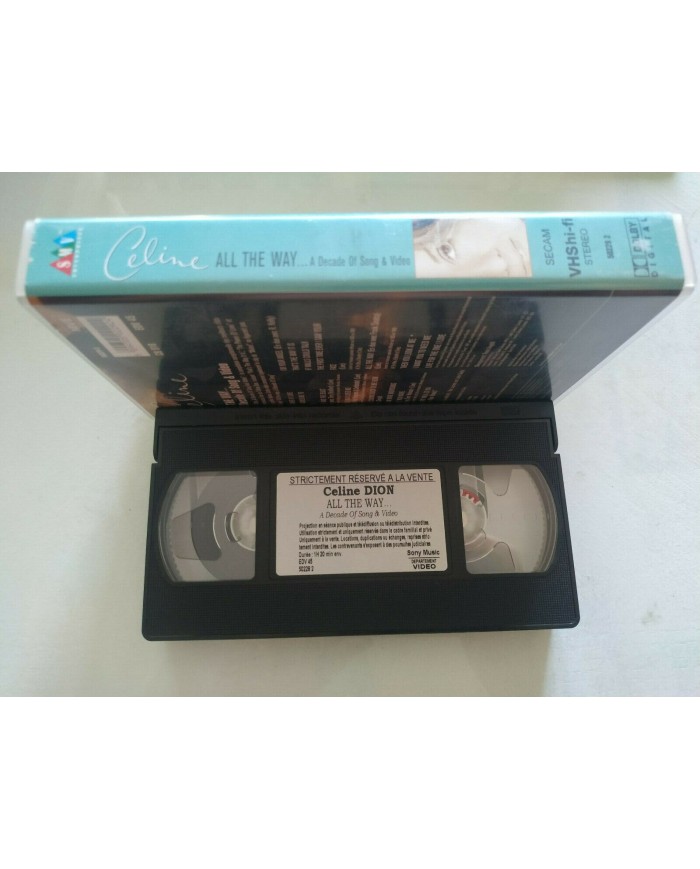 Celine Dion All The Way A Decade Of Song & Video - VHS Cinta Tape V.O. - 4T