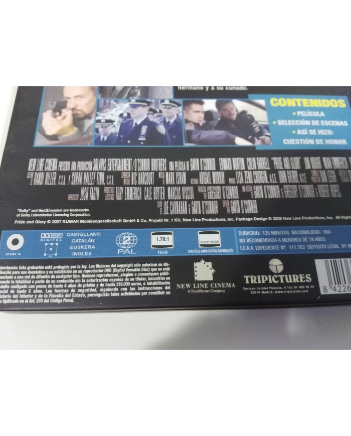 CUESTION DE HONOR PRIDE AND GLORY DVD STEELBOOK EDWARD NORTON COLIN FARRELL - AM