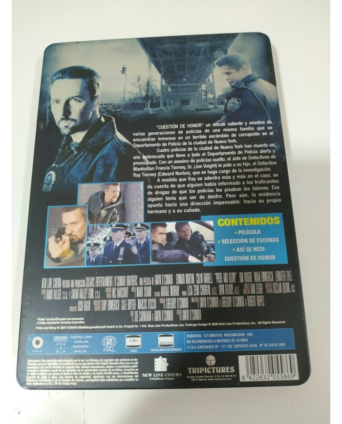 CUESTION DE HONOR PRIDE AND GLORY DVD STEELBOOK EDWARD NORTON COLIN FARRELL - AM