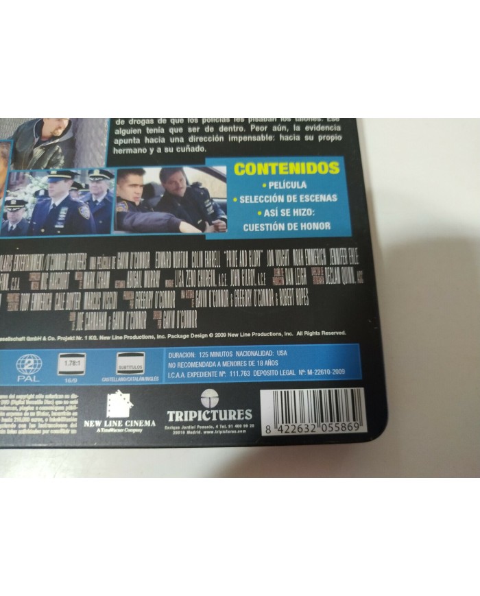CUESTION DE HONOR PRIDE AND GLORY DVD STEELBOOK EDWARD NORTON COLIN FARRELL - AM