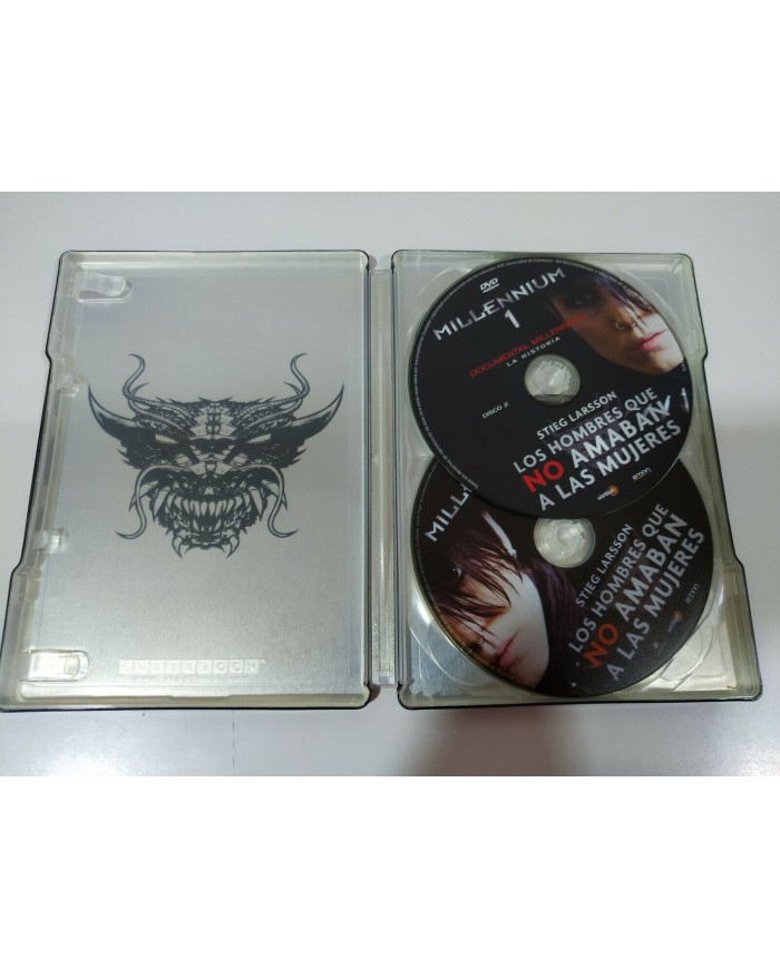 MILLENNIUM 1 LOS HOMBRES QUE NO AMABAN MUJERES 2X DVD STEELBOOK STIEG LARSSON AM