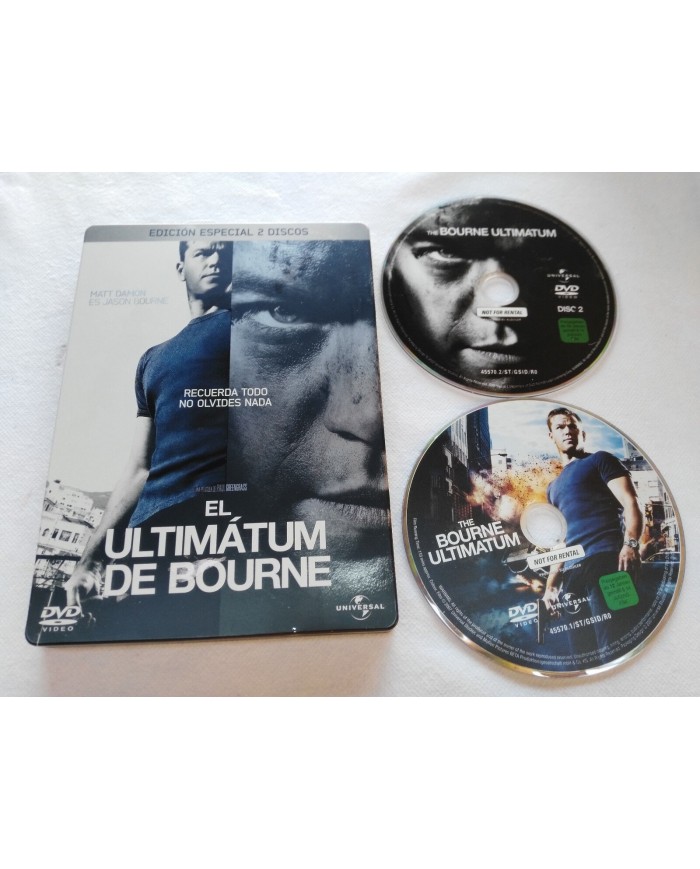 JASON BOURNE EL ULTIMATUM DE BOURNE 2 DVD MATT DAMON STEELBOOK CAJA METALICA AM