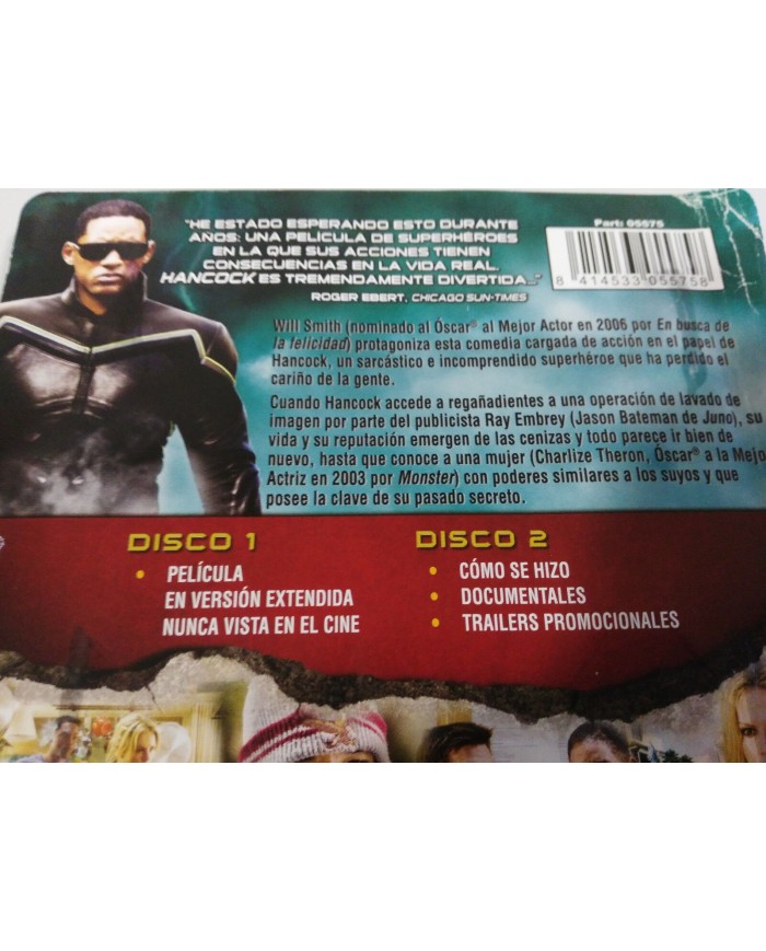 HANCOCK - 2 X DVD STEELBOOK WILL SMITH CHARLIZE THERON ESPA?OL ENGLISH - AM