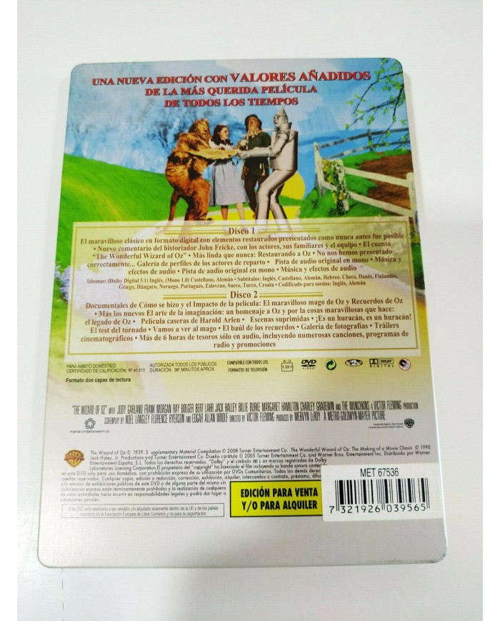 El Mago de Oz Limited Edition Steelbook - 2 x DVD Espa?ol Ingles - 3T