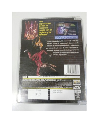 CIRQUE DU SOLEIL QUIDAM CIRCO DEL SOL DVD FRANCAIS + EXTRAS 1999 - AM