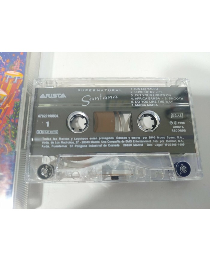 Santana Supernatural 1999 BMG Spain Edition - Cinta Tape Cassette - 3T