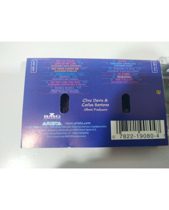 Santana Supernatural 1999 BMG Spain Edition - Cinta Tape Cassette - 3T