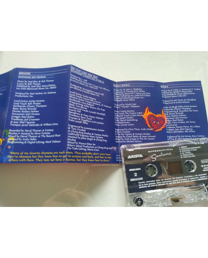 Santana Supernatural 1999 BMG Spain Edition - Cinta Tape Cassette - 3T