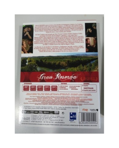 GRAN RESERVA TEMPORADA 1 COMPLETA - 5 DVD CASTELLANO + EXTRAS - 3T