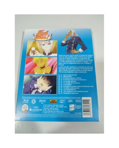 Food Wars ! Shokugeki No Soma Temporada 1 Parte 2 -Blu-Ray Japones Espa?ol - 3T