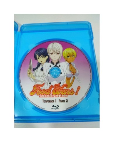 Food Wars ! Shokugeki No Soma Temporada 1 Parte 2 -Blu-Ray Japones Espa?ol - 3T