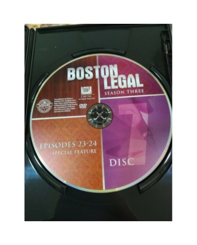 Boston Legal Season Three 3 Completa - 7 x DVD Ingles Region 1 - 3T