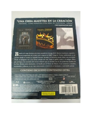Juego de Tronos Temporadas 1-2-3 - Blu-Ray Espa?ol Ingles - 3T