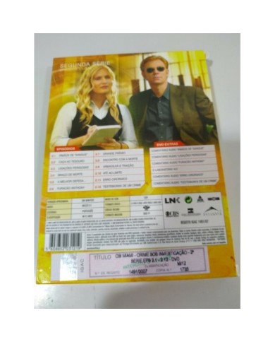 CSI Miami Second Season Episodes 2.1-2.12 - 6 x DVD Ingles Portugues - 2T
