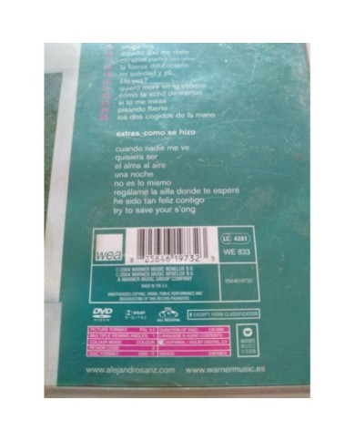 Alejandro Sanz Los Videos 91-04 WEA Region All 2004 - DVD