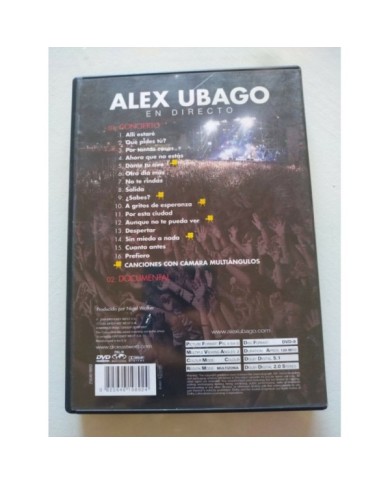 Alex Ubago En Directo Concierto + Documental Region All DRO 2004 - DVD Am