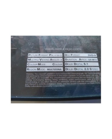 Alex Ubago En Directo Concierto + Documental Region All DRO 2004 - DVD Am