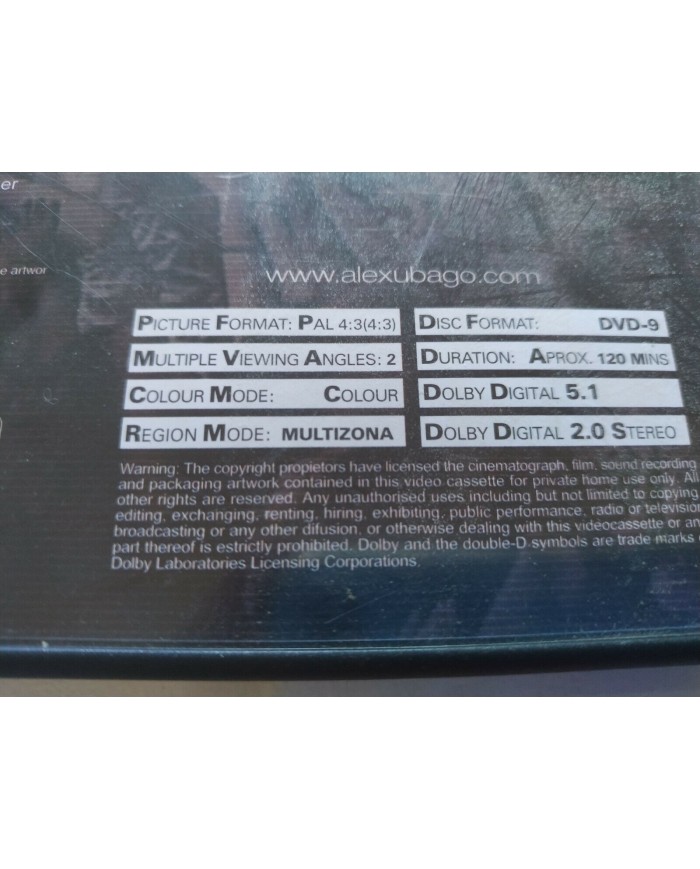 Alex Ubago En Directo Concierto + Documental Region All DRO 2004 - DVD Am