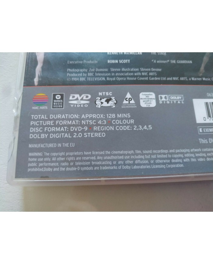 Romeo And Juliet Prokofiev Royal Ballet Coven Garden NTSC Region 2-5 - DVD Am