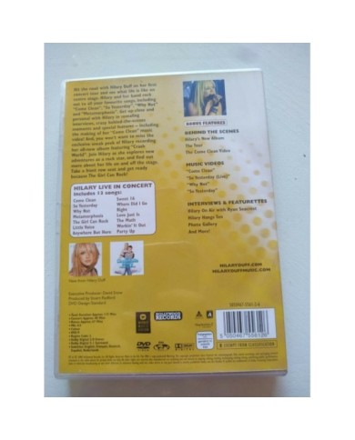 Hilary Duff The Concert The Girl Can Rock Warner Region 2 2004 - DVD 3T